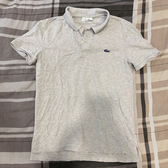 Lacoste Other - J. Crew x Lacoste 100% Cotton Short Sleeve Polo - Grey